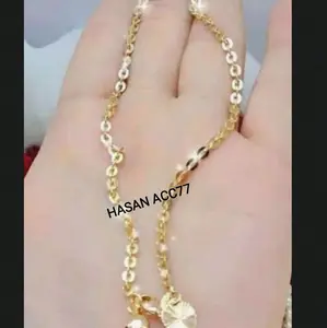 gelang kaki perhiasan emas wanita dewasa model nori/Titanium/viral Gold Elegan