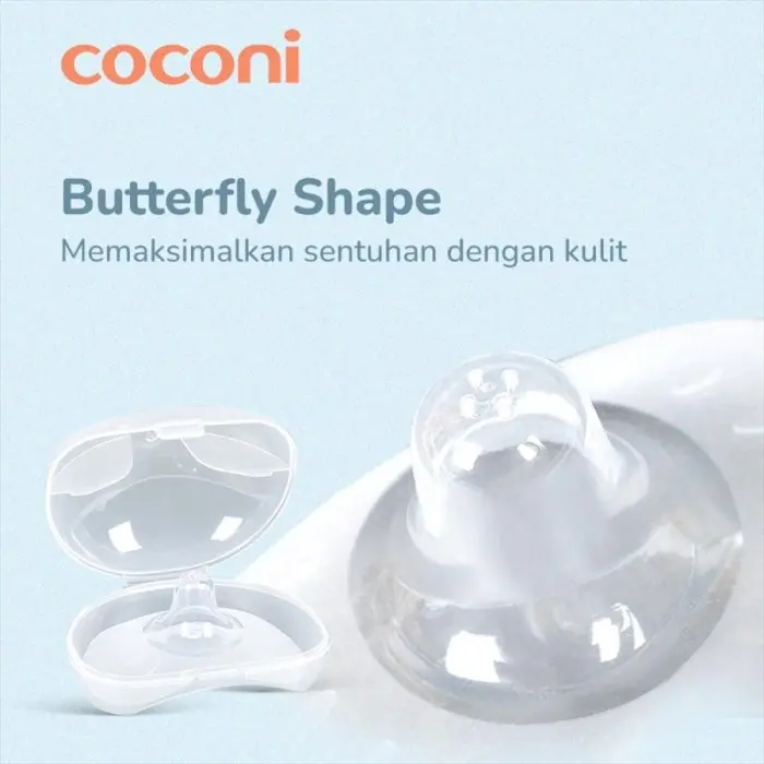 COCONI Nipple Shield 2 pcs | Pelindung Puting Bahan Silikon Menyusu 2