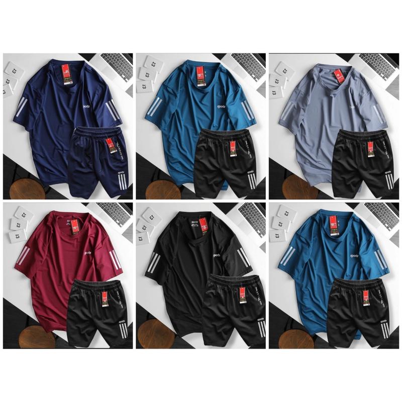 Set bộ quần áo thể thao nam bigsize 80 - 140kg - 3 sọc