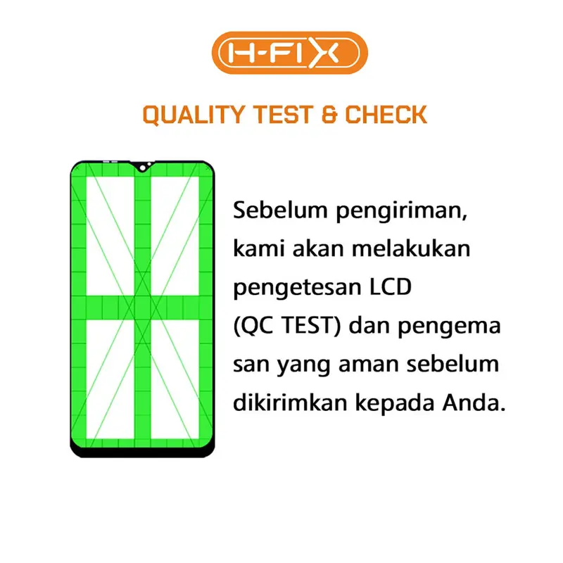 Layar LCD H-FIX Iphone X OLED Fullset Touchscreen 5