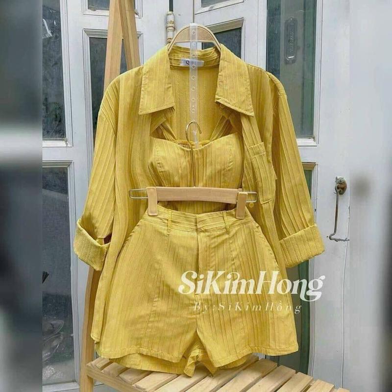 Product Introduction of Sét bộ sơ mi đũi 3 món siêu đẹp đủ màu giá rẻ Nữ 5