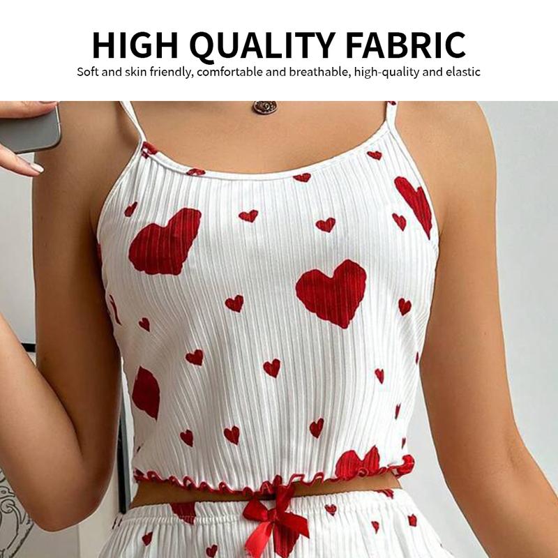 Bộ Đồ Ngủ Phòng Chờ In Họa Tiết Thoải Mái, Với Chi Tiết Dải Pit, Phong Cách Châu Âu Và Mỹ Đồ Mặc Nhà Thường Ngày Chất Liệu Mềm Mại Và Thanh Lịch, Quần Đùi Dây Lưng Không Đường May Cho Nữ, [Thanh Toán Khi Nhận Hàng], dingzhenkeji13 1