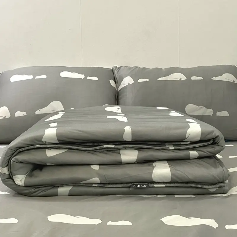 Chăn Hè Mền Thun Lạnh Chần Bông Cao Cấp FuKoJi Size 2mx2m1 5