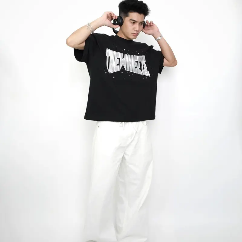 Áo Thun Boxy THEWHEEZE TWINKLE METALLIC “BLACK” - 100% cotton 2c 280gsm [đã xử lý co rút] 4