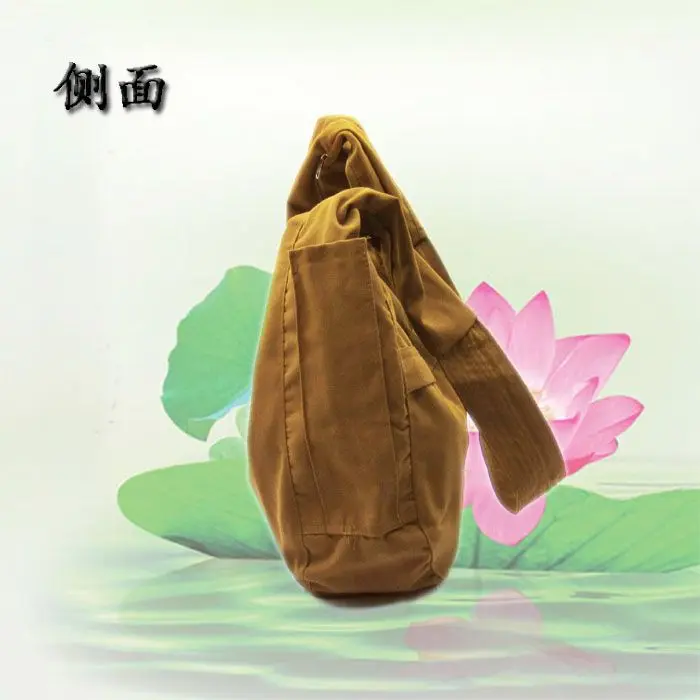 Túi thầy tu, dành cho nam và nữ, túi hình mặt trăng lưỡi liềm, chất liệu Vải, túi Messenger Thích hợp cho việc thờ phượng Phật, thiết kế Ararat 3