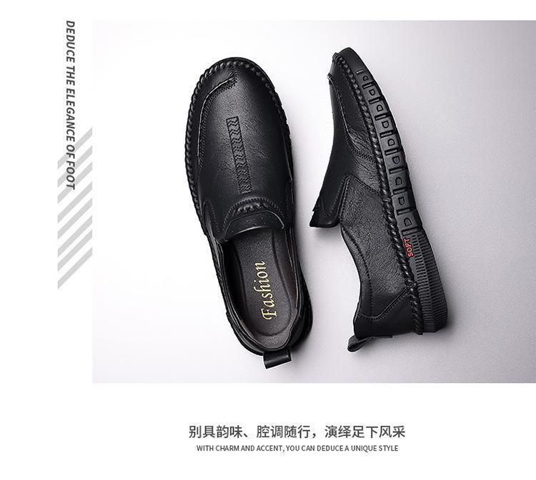 Product Introduction of Giày Da, Dành Cho Nam, Công Sở Trung Niên Và Đi Chơi, Bề Mặt Da, Kiểu Lười, Giày Của Bố, Thoáng Khí, Giày Lười, Hàng Mới Về Mùa Thu 2024 Đế Bằng Shoes Đế Bằng Shoes 18