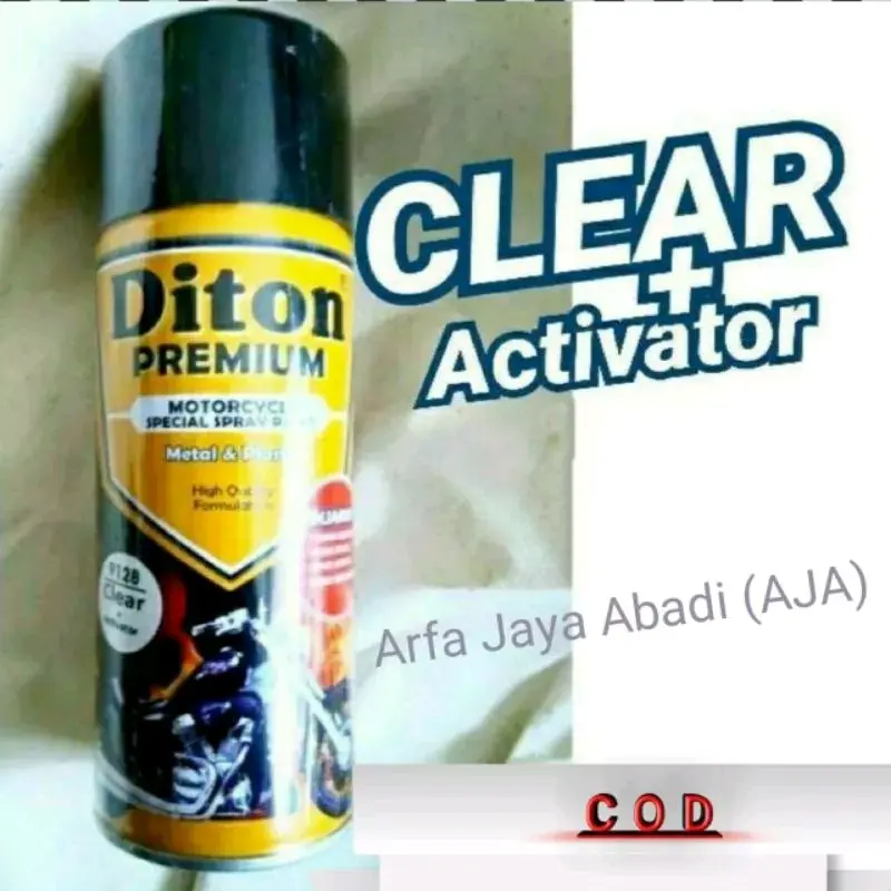 Pilox Pilok Diton Premium Clear Gloss 9128 Pelindung Cat Semprot Clear Vernis Pengkilap Anti Gores 400 CC Car Paint spraypaint