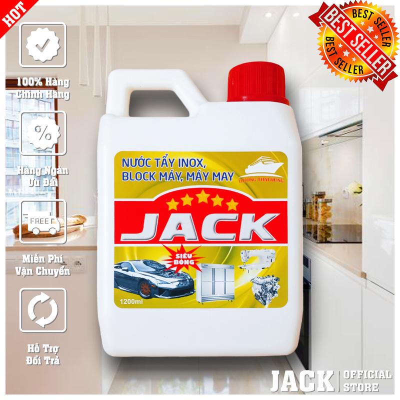 Nước Tẩy Rỉ Sét Inox, Tẩy Lốc Máy, Tẩy Rửa Xe Hơi, Xe Máy JACK 1200ml, dung dich ruax ekhong cham, chất làm sạch & chất tẩy nhờn động cơ, Nước Rửa Xe