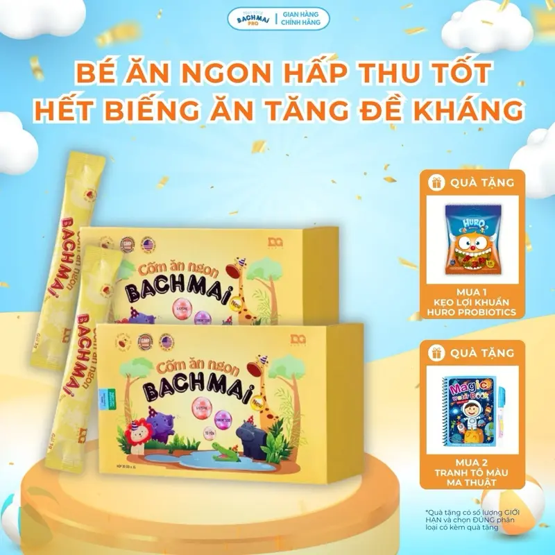 Cốm ăn ngon Bạch Mai New - Hỗ trợ bé ăn ngon, tăng sức đề kháng và sức khỏe - Vitamin, Cho Bé