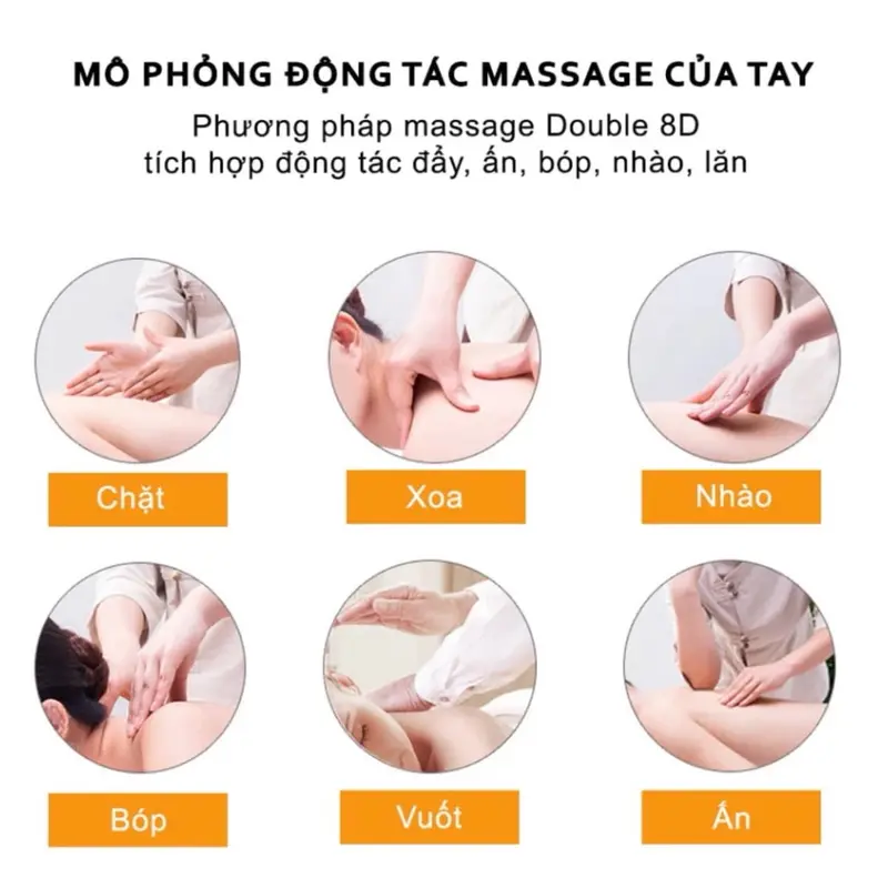 Gối Massage Cổ Vai Gáy 20 Bi Đảo Chiều, Hỗ Trợ Massage Toàn Thân, Massage Ấm Và Thoải Mái 4
