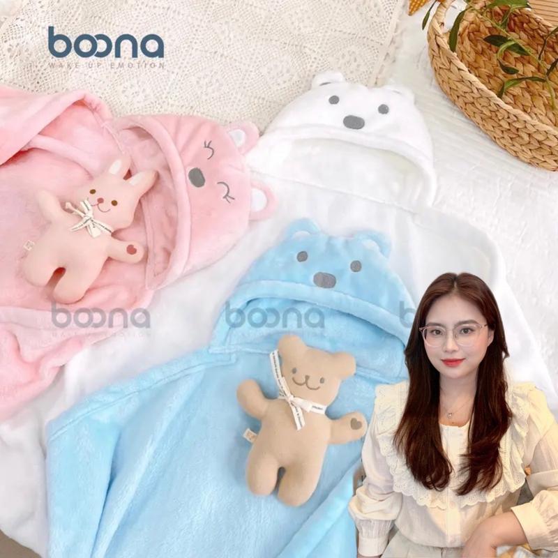 Ủ Choàng Băng Lông Boona Dành Cho Bé Sơ Sinh - Chăn Mùa Đông Ấm Áp