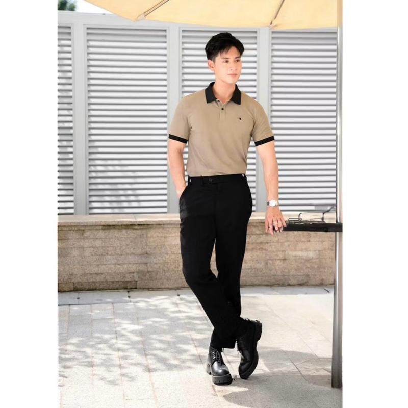 Quần Âu Nam Cạp Cao Sidetab Mặc Đi Chơi,Quần Âu Công Sở Sang Trọng Lịch Lãm Chất Cotton Co Giãn 7