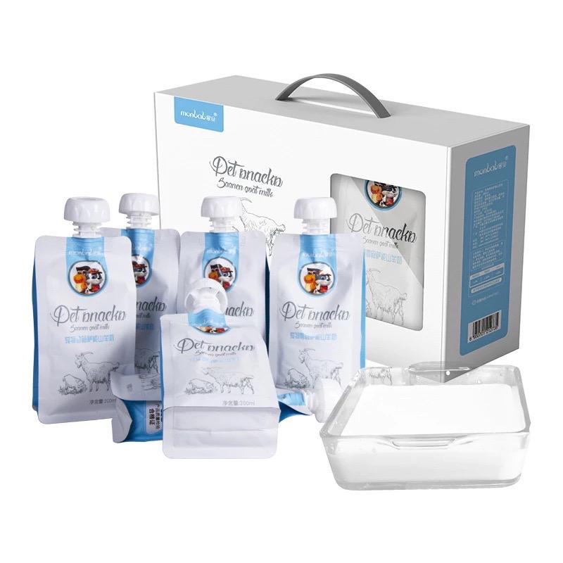 Sữa Dê Monbab Dành Cho Chó Mèo Gói 200ml - Sữa Tươi Cải Thiện Tiêu Hóa, Bổ Sung Dinh Dưỡng Lượm Cat