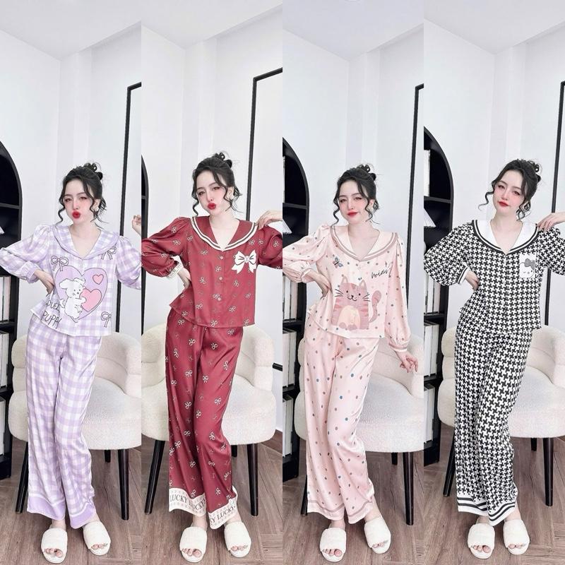 TDQD CỔ NEW TAY PHỒNG!!! Chất lụa latin - phom 40< 60kg  Hàng e may kĩ đẹp có túi quần 0