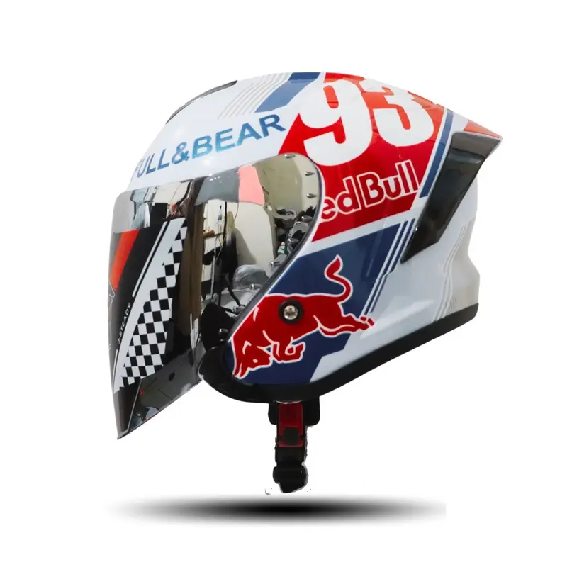 JS ARMOR MOTIF Helm dewasa halface js armor cowok/cewek Helmet Kaca Motorcycle Visor 1