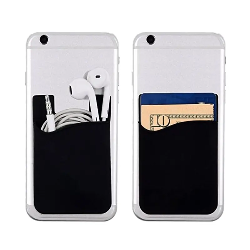 8.6x5.6cm Adhesive Cellphone Back Cover Sticker Card Pocket Mobile Phone Back Cards Wallet Case Bank Credit ID Card Holder Pouch