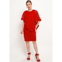 Gambar Wisteria Lace Dress In Red Bulat Casual - L dari Sophistix Store Kota Tangerang Selatan 4 Tokopedia
