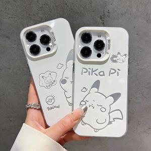 Cartoon Pikachu Apple 13 phone case iPhone 15 (highly attractive) iPhone 11 (laser) iPhone 14 Pro Max (frosted) iPhone 12 (trendy style)