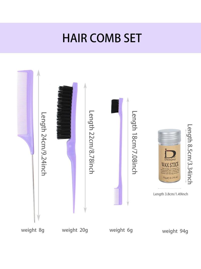 Product Introduction of Hair Styling Wax Stick & Comb Set, Summer Hair Styling Non-greasy Wax Stick & Comb Set, Professional Hair Styling Tool for Women & Men, Suitable for All Hair Types 7