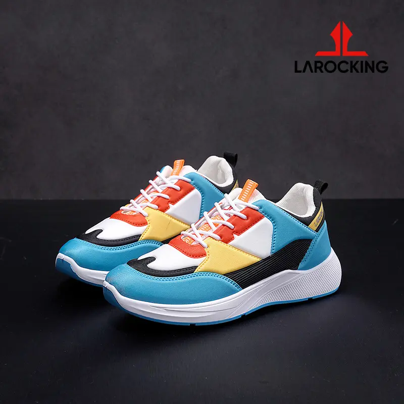 Larocking - Zavyr Biru Kuning | Sepatu Sneakers Running Gym Shoes Abu Outdoor 3