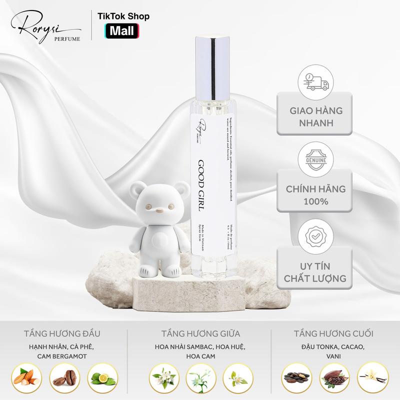  Nước Hoa Nữ Rorysi Good Girl  Mùi Hương Gợi Cảm  Huyền Bí  Ngọt Ngào Dạng Xịt 10ml  Perfume 