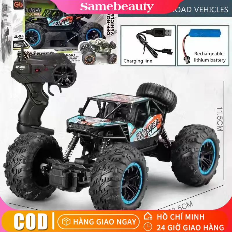 Xe Ô Tô Điều Khiển Từ Xa, Điều Khiển Từ Xa 20KM / H, Đồ Chơi Địa Hình Buggy Xe Tải Quái Vật 2.4GHz, Đồ Chơi Ô Tô Điều Khiển Từ Xa, Mới Cho Năm 2024