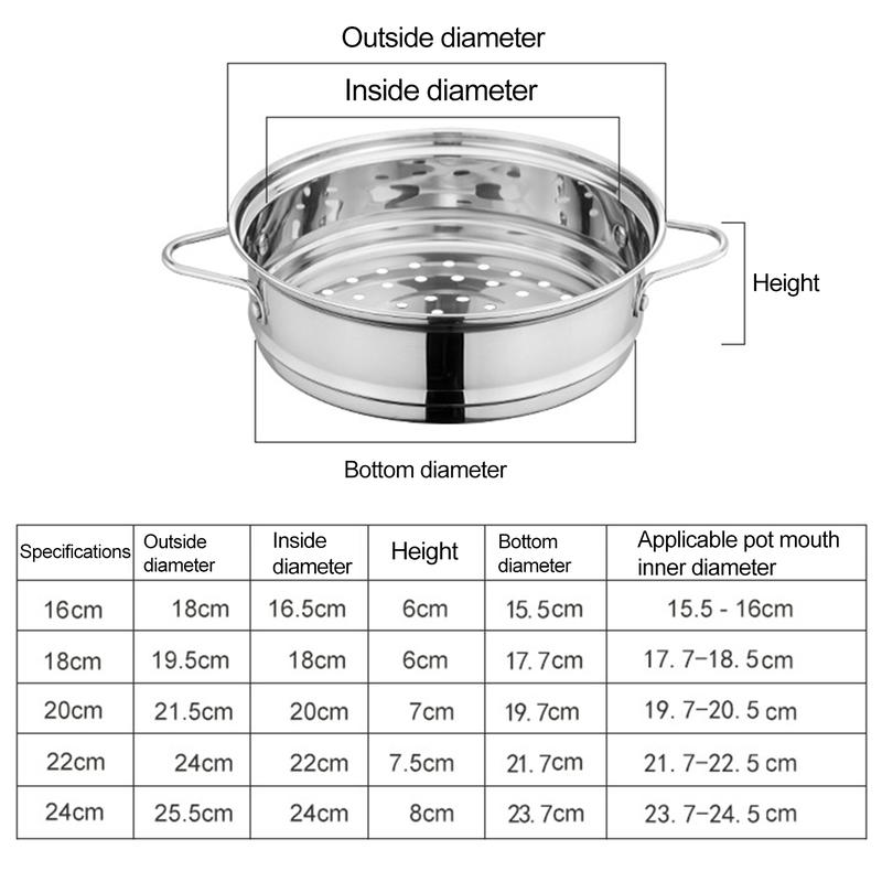 Product Introduction of [seiyunin]Vegetable Steamer Multiple Layers Easy to Use Convenient Cleaning Anti-rust Food Grade Upper Steaming with Handle Stainless Steel Buns Steamer Home Supply 0