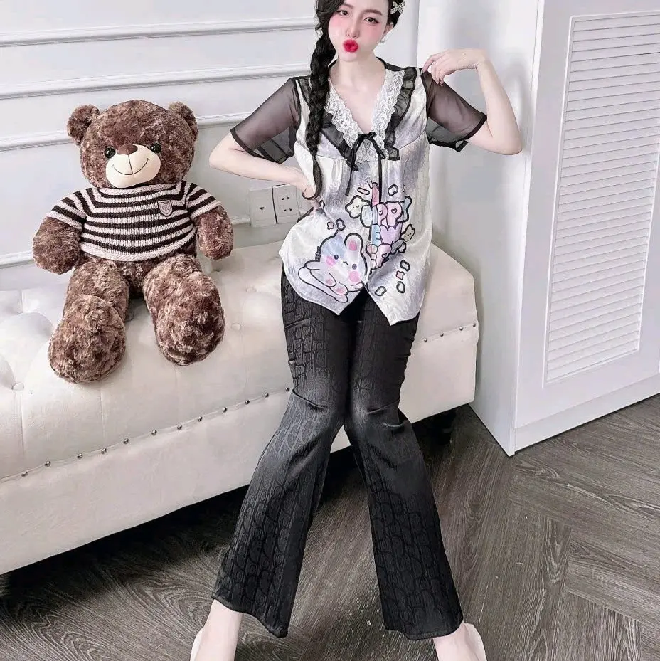 [FREESIZE 40-58KG] SET ĐỒ BỘ DÀI LỤA XƯỚC