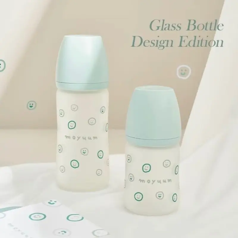 Bình Sữa Moyyun Thuỷ Tinh tráng silicon 160ml/240ml núm mềm
