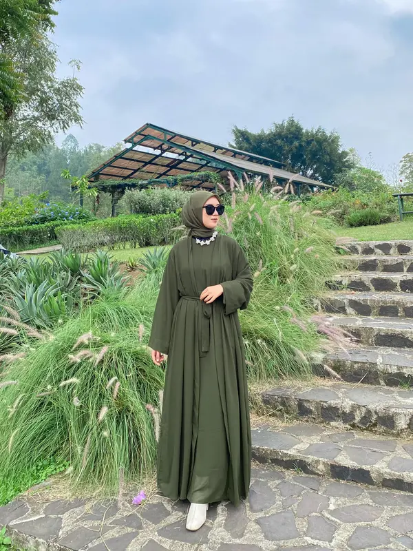 NEW PRODUCT - Fayya Abaya Set Muslim  Outer // Dress Abaya Set Outer Jumbo Terbaru 2023 // Abaya Kekinian  // Bisa COD Ke Seluruh Indonesia ceruty gamis zipper Syari 3
