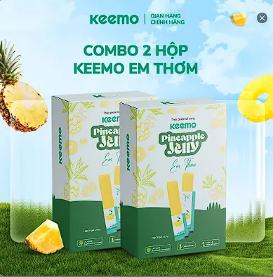 2 Hộp Thực phẩm bổ sung thạch KEEMO hỗ trợ ngăn mùi, giúp làm thơm sạch bikini 1 hộp x 20 gói