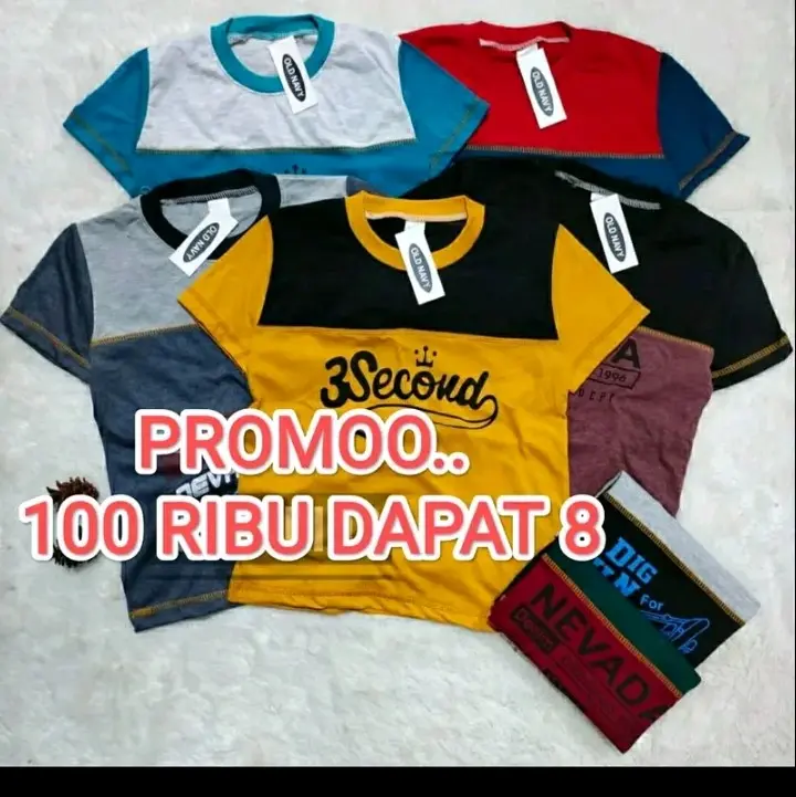 kaos anak 7-8 th 100 dapat 8