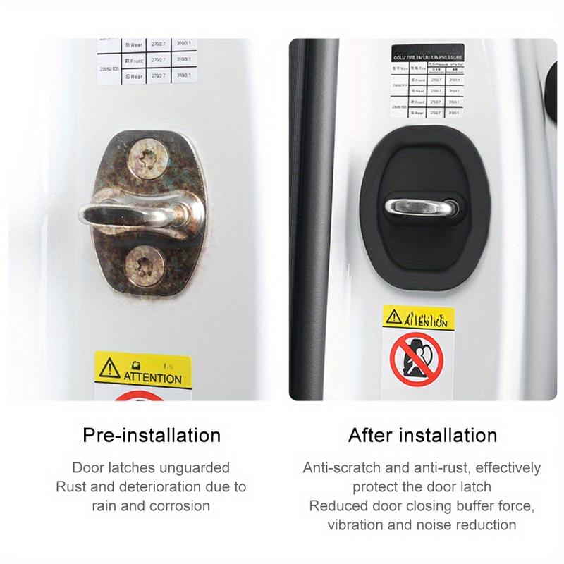 Product Introduction of Penutup Kunci Kereta Silikon, Set 4PC, Sesuai untuk Kalis Bunyi dan Perlindungan Anti Getaran, Pad Pelindung, Pelindung Loceng Universal, Popular 4