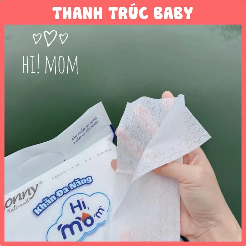 Combo 3 Gói Khăn Khô Đa Năng Hi! Mom, Bonny - Loại 300g - An Toàn, Tiện Lợi 2