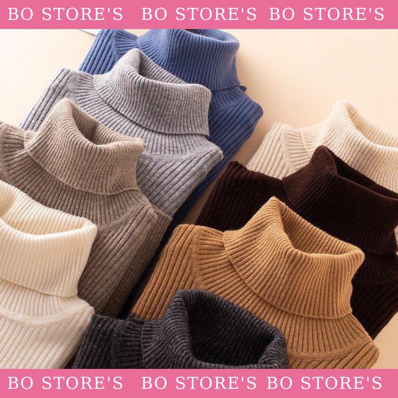 Áo len cổ lọ, áo len cao cổ gân tăm mềm mịn dày dặn ấm áp dáng ôm bo sát thu đông 2023