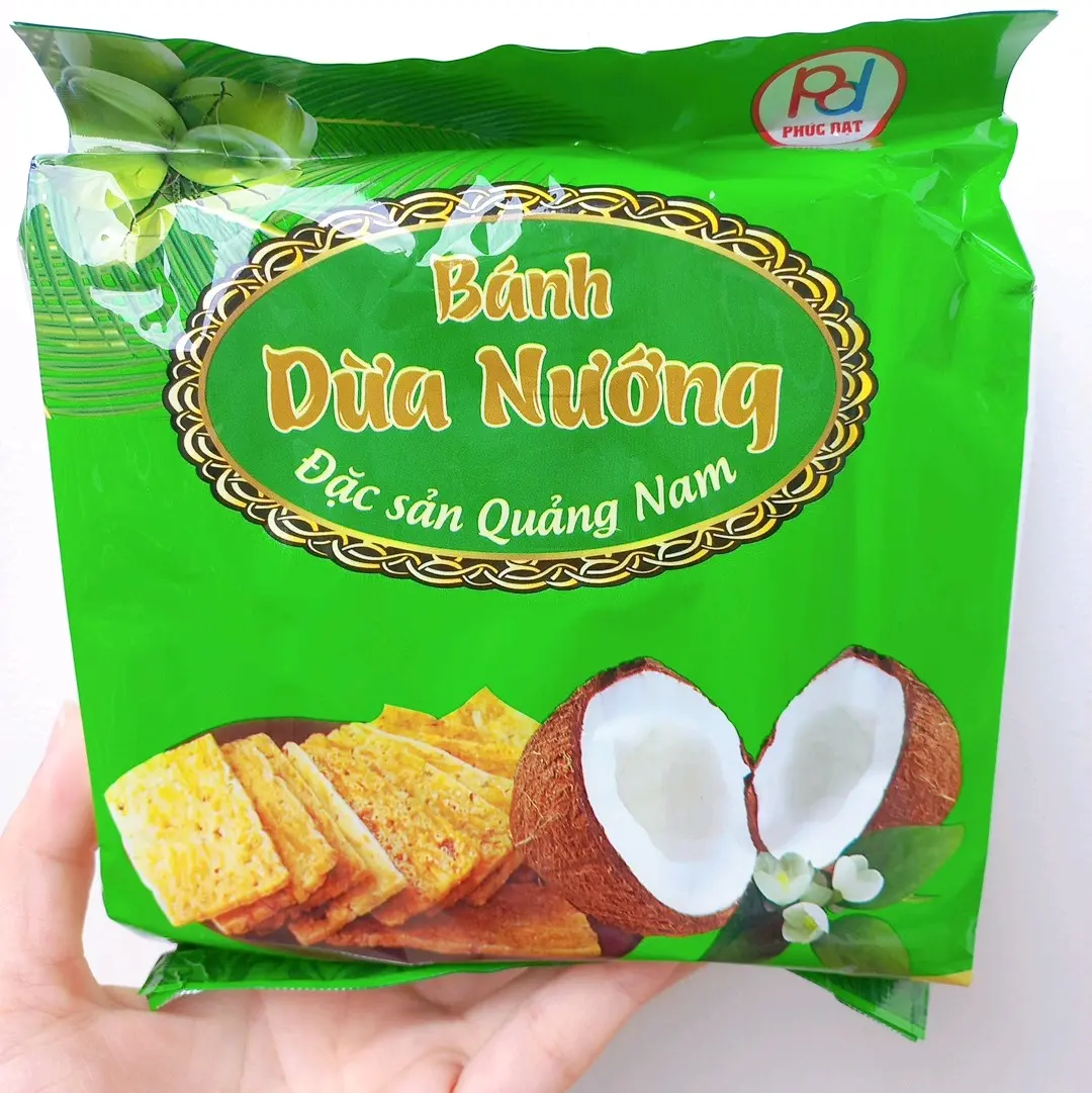 [Gói 180g] Bánh dừa nướng - bánh Đặc sản đậm đà hương vị Quảng Nam Snack Food Ăn Vặt Thức Ăn