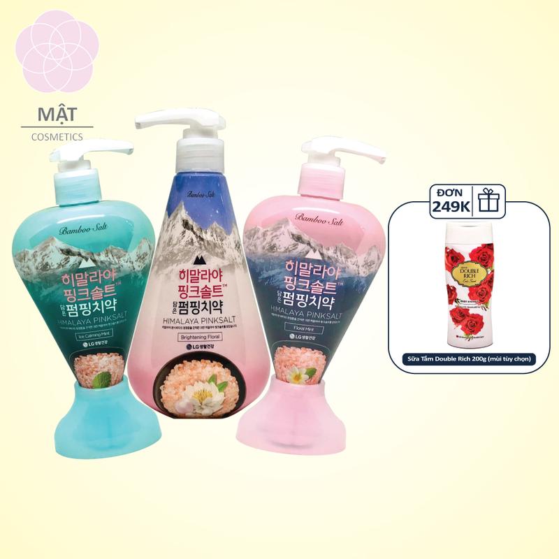 Kem Đánh Răng Muối Hồng Himalaya Pinksalt Hàn Quốc Trắng Răng Ngọc Trai - Hương Bạc Hà - Hương Hoa Bạc Hà 285g