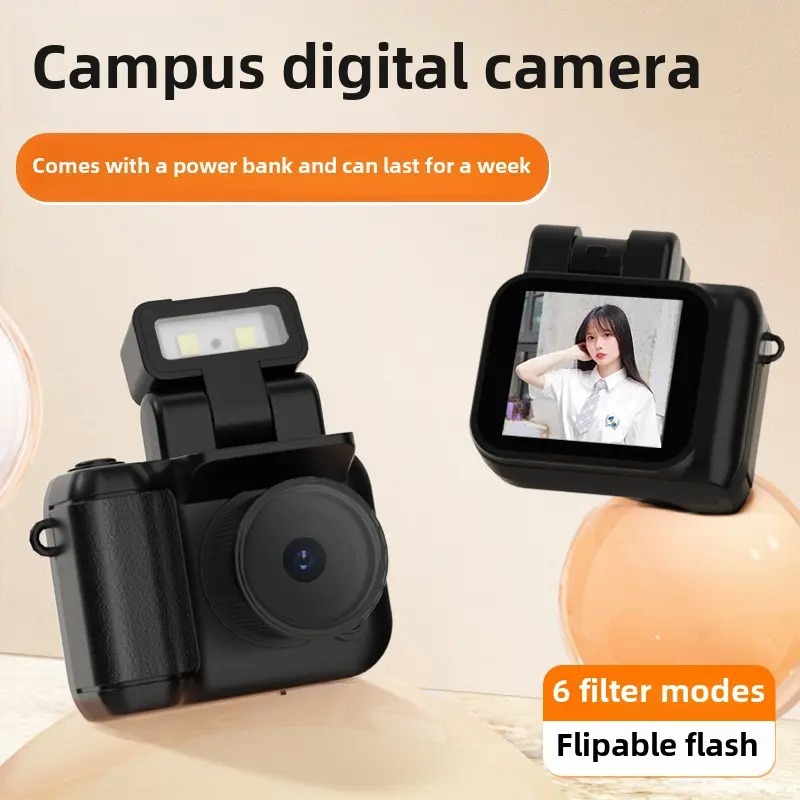 Kamera Digital, Mudah Alih, Saiz Mini, Sesuai untuk Pelajar Kampus, Penapis Retro, Sesuai untuk Fotografi dan Rakaman Video