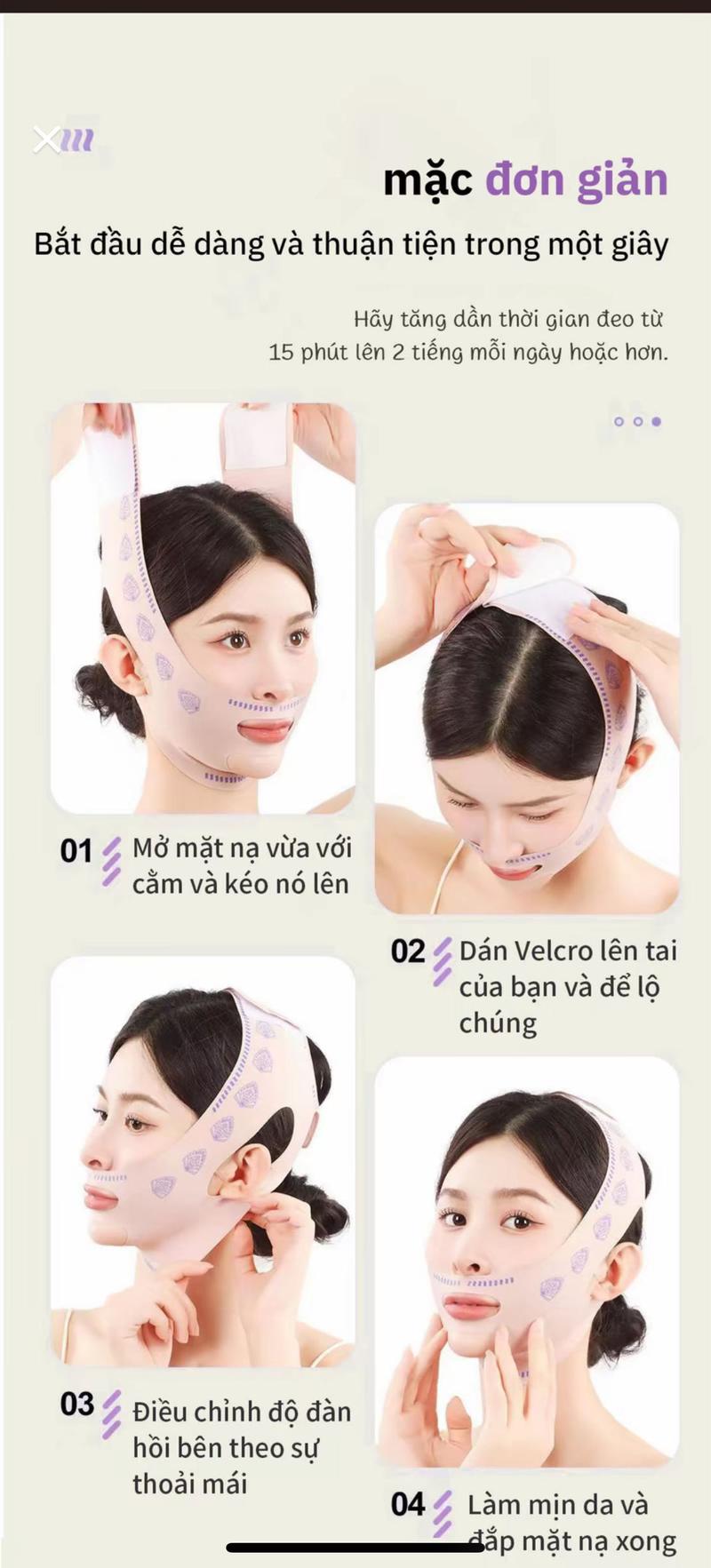 Product Introduction of Mặt Nạ Nâng Cơ Mặt Tạo Cằm Chữ v Thon Gọn An Toàn Nam nữ 4