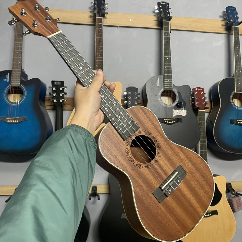 ĐÀN UKULELE GỖ HỌA TIẾT KHÓA ĐÚC ĐỦ SIZE nhạc cụ gỗ