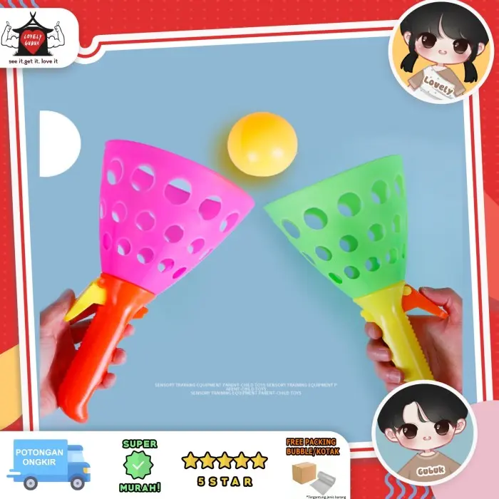 Mainan tembak throw and catch, Olahraga anak lempar nyambut bola 0