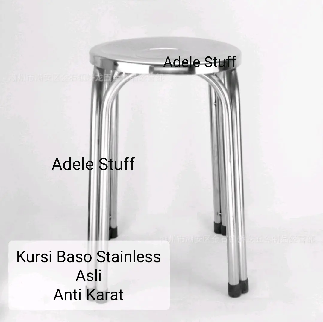 Kursi Baso Stainless kursi bulat stainless tapak hitam