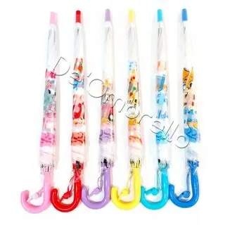(007D)PVC Payung Anak Motif Cute Animals Dasar Doff 7