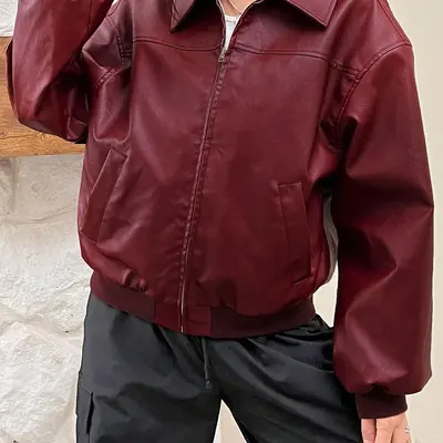 East 5th red leather jacket best sale