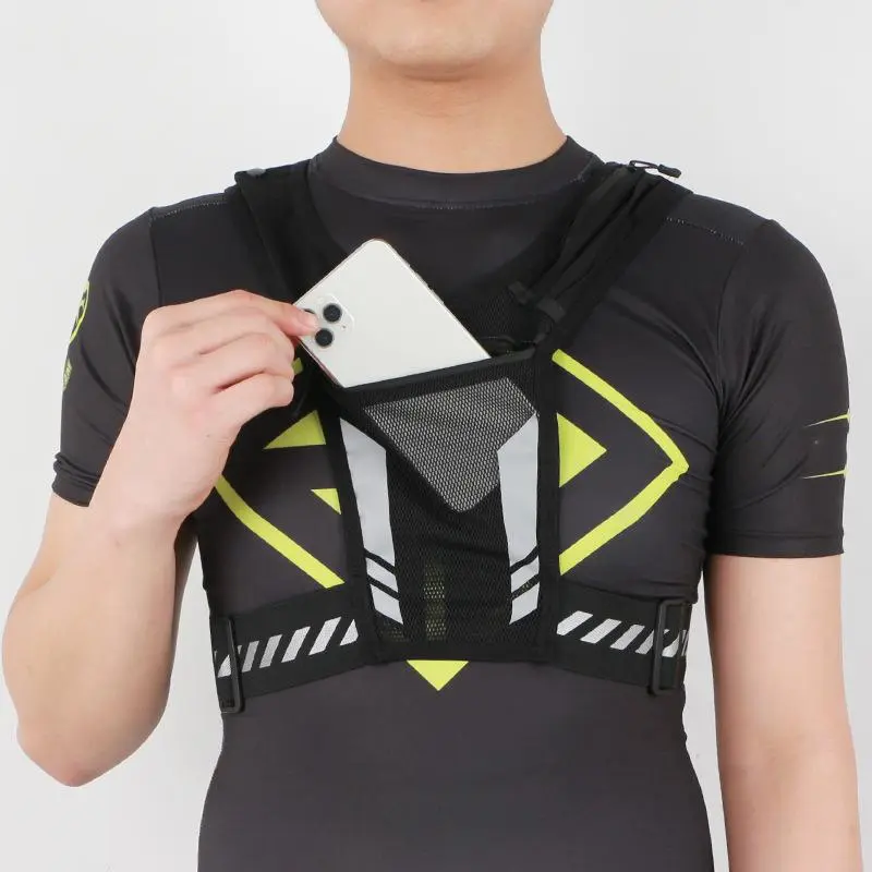 Sports Vest Phone Bag, Beathable Portable Reflective Running Vest Storage Bag, Hiking Chest Bag Vest for Water Bottles Sports Accessories, Girly Gym Bag, Gym Bag 4