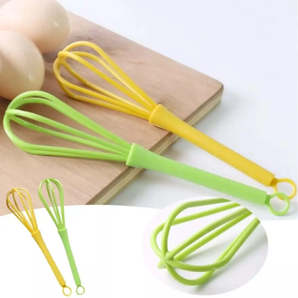5PCS Creative Manual Egg Beater Plastic Mini Egg Mixer Durable Portable Cream Beater Kitchen Baking Tool