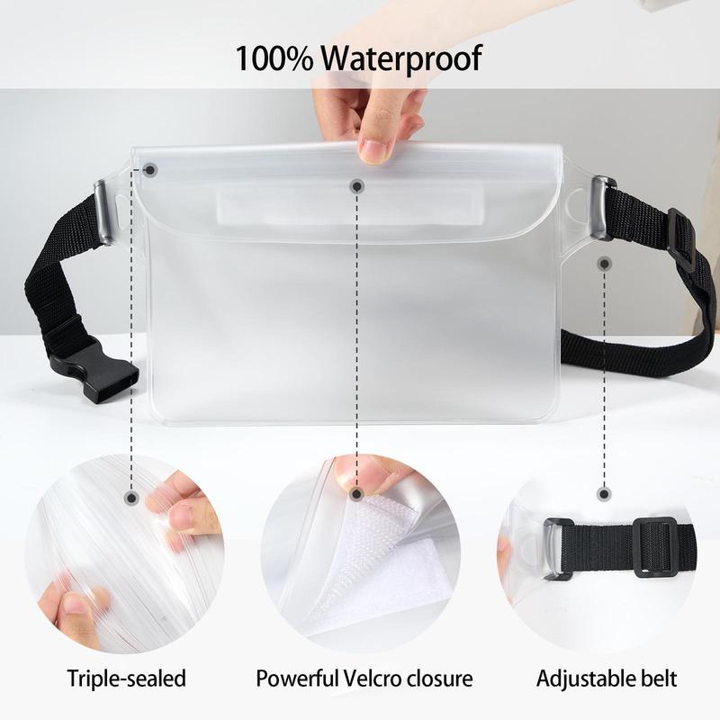 Waterproof Surfing Waist Bag, Adjustable Strap Clear Phone Bag, Fanny Pack for Swimming, Rafting, Kayaking, Camping 6