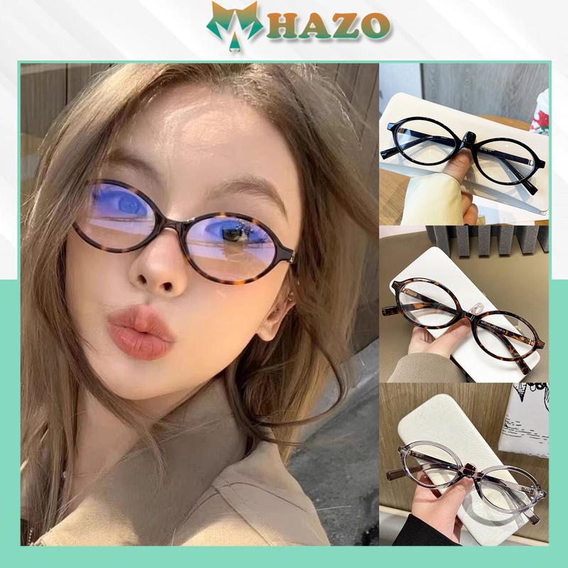 Mắt kính gọng cận nữ form Oval dẹt Y2k 796 Phong cách Hàn Quốc Hot trend