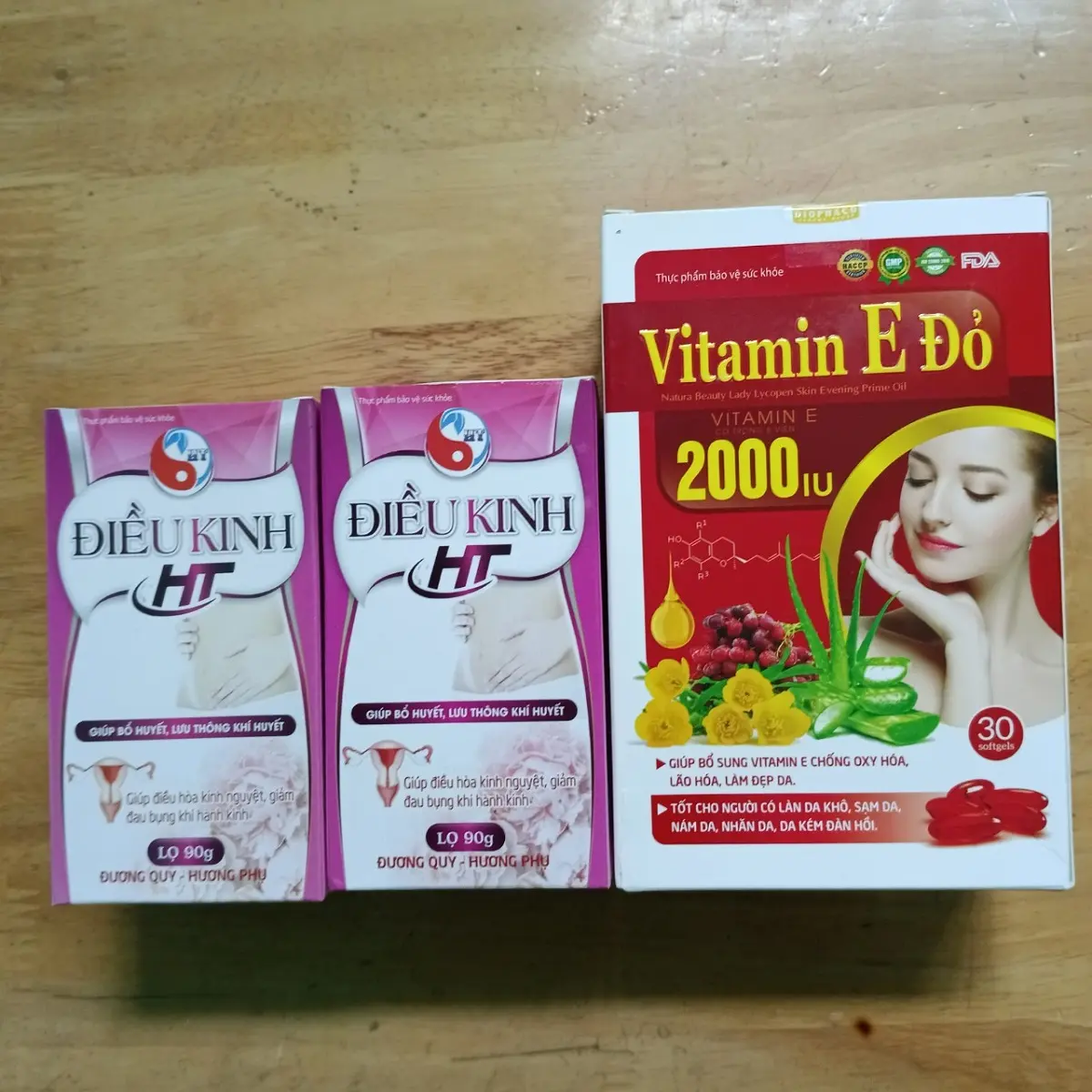 Combo điều kinh  BỔ TRỨNG 2 LỌ( tặng Vitamin E ĐỎ)