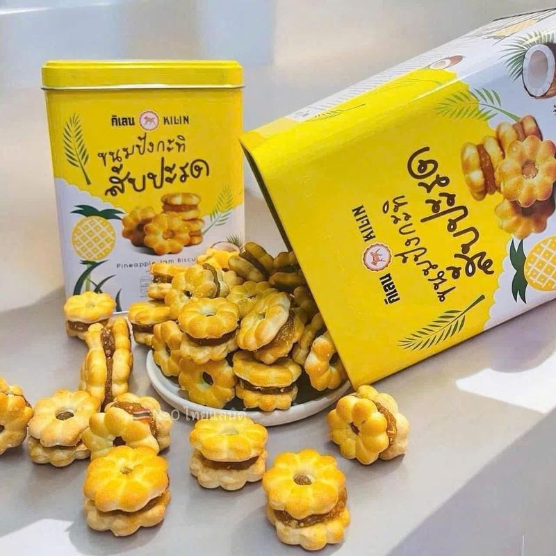 Bánh quy KiLin mứt Dứa hàng nội địa Thái Lan 400g